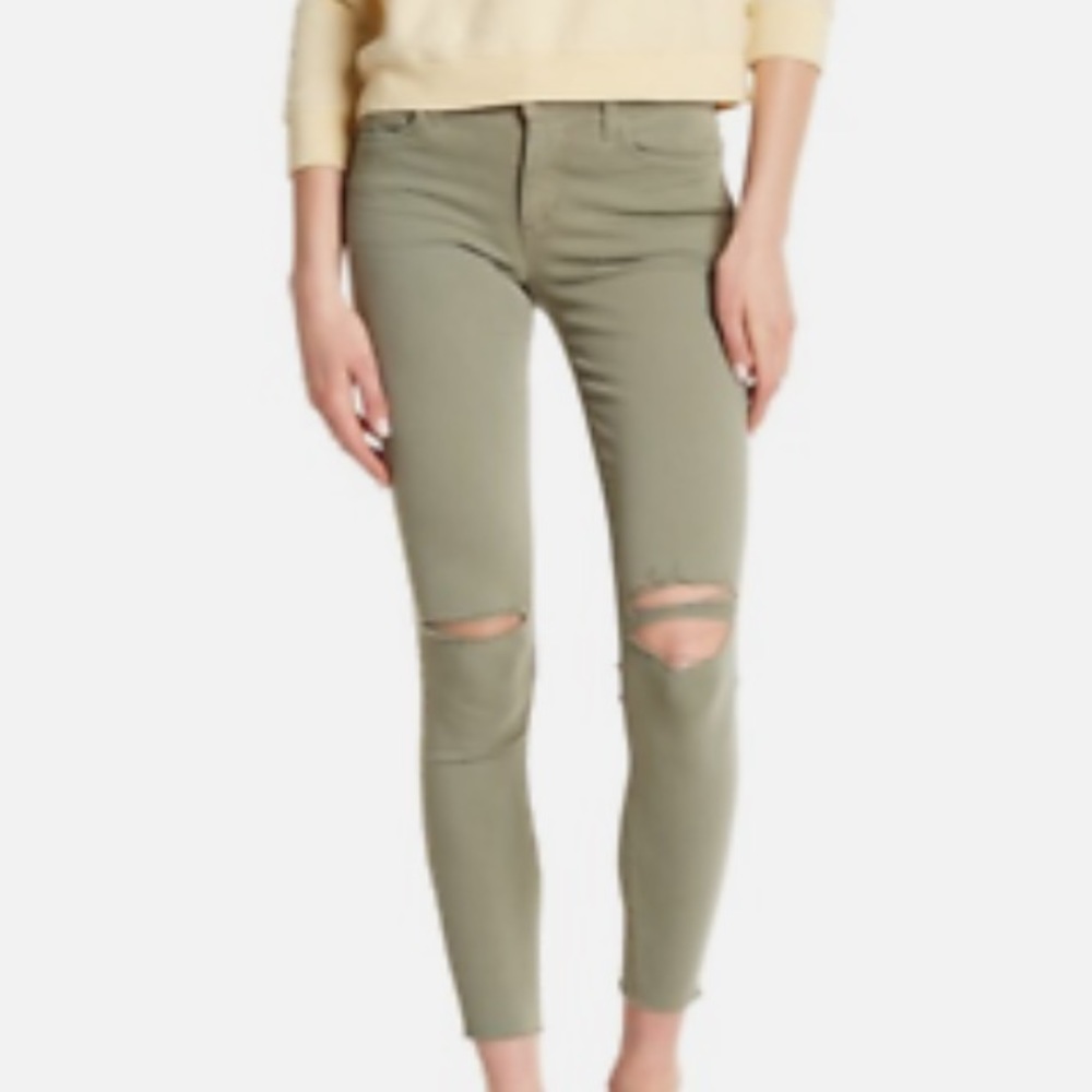 Joe’s jeans flawless the icon mid rise skinny ankle green. Worn once!